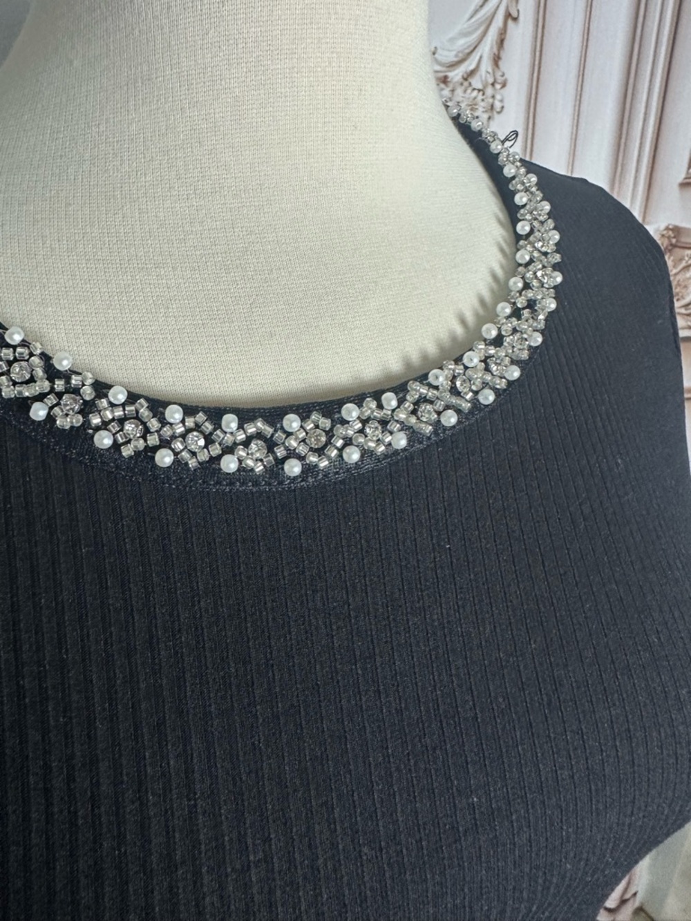 Black Ribbed Long-Sleeve Top - Picture 3 of 8